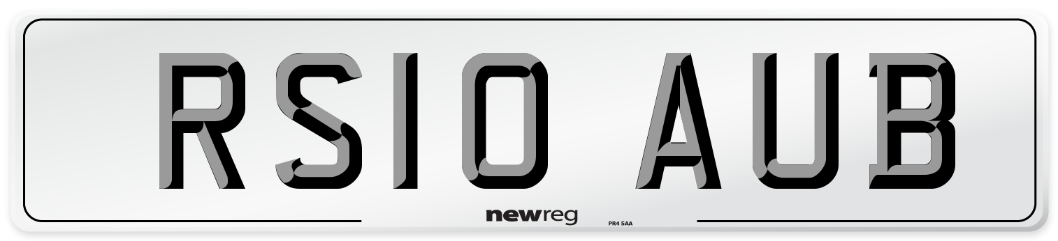 RS10 AUB Number Plate from New Reg